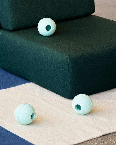 MODU - 3x Foam Ball, ocean mint / forest green